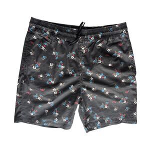 I LOVE UGLY Frankie Shorts Men’s Size Large Washed Floral Cotton Twill